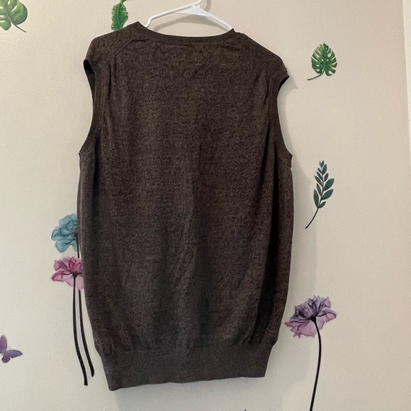 Simons Le 31 Merino Wool Brown Vest, size XL - Picture 2 of 3